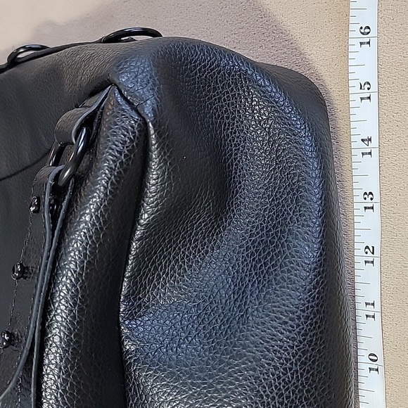 Steve Madden Black Vegan Pebble Leather Bstewie Hobo Bag EUC - Picture 7 of 10